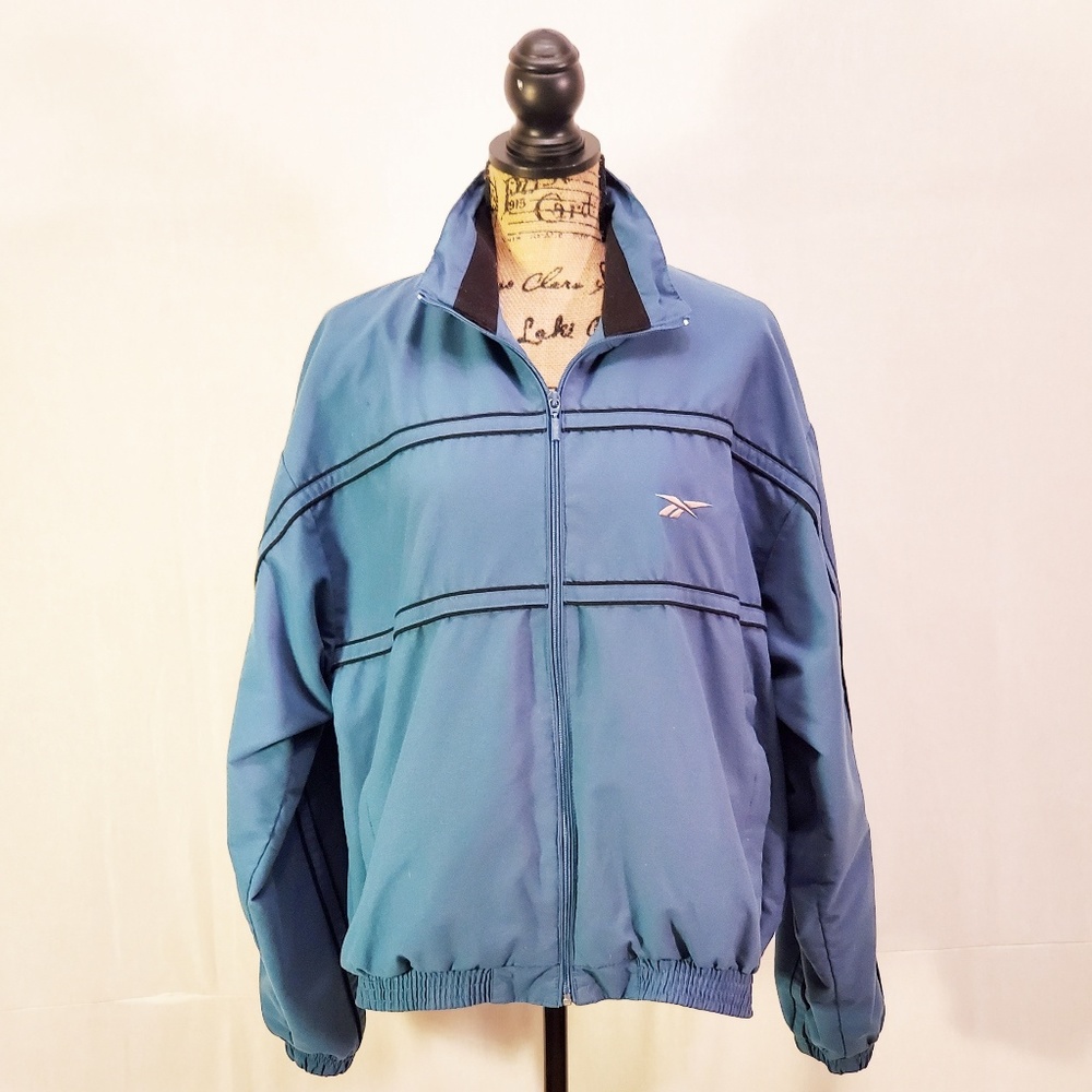 Vintage REEBOK Windbreaker Blue w/ Black size M